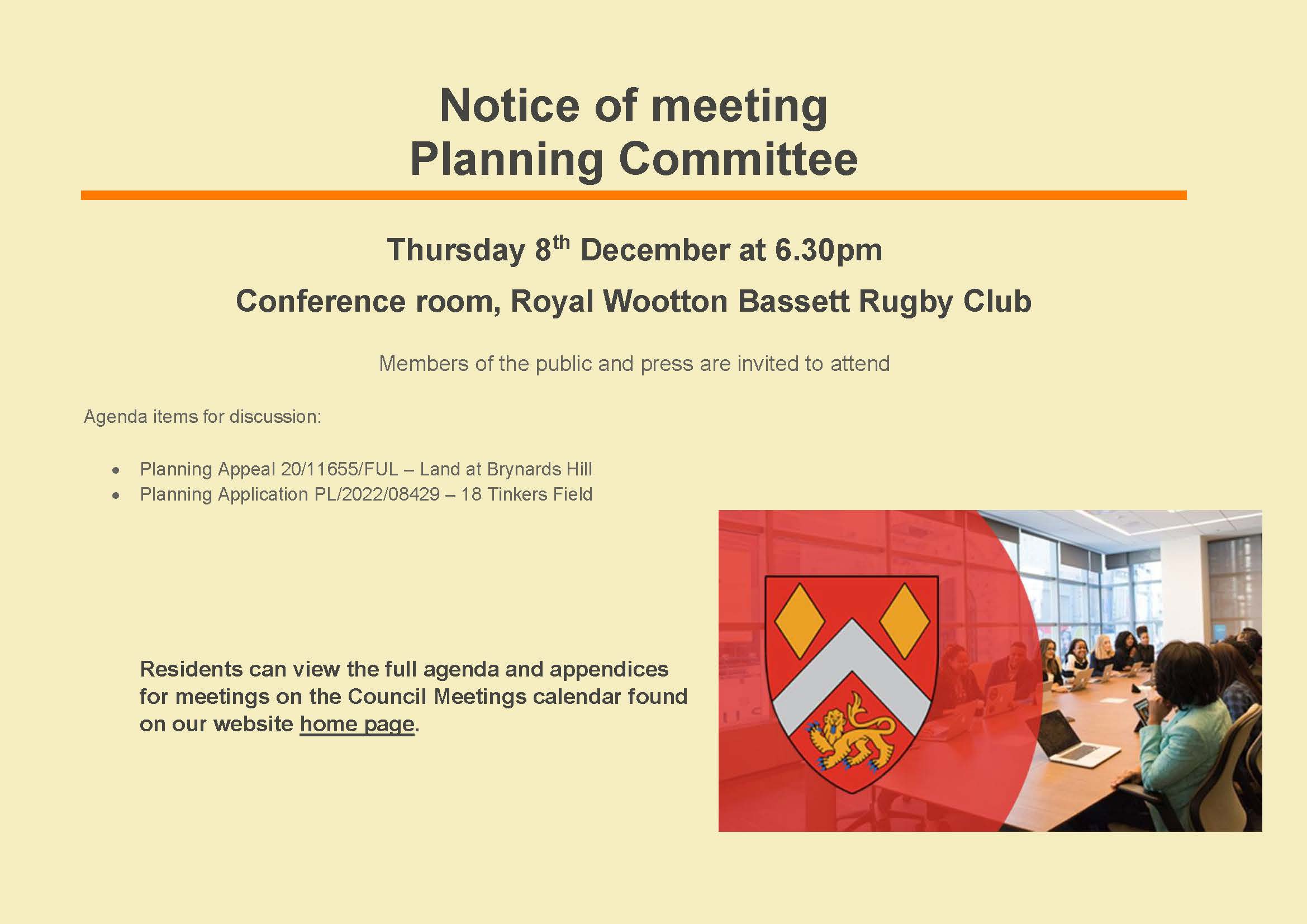 Notice of Planning Meeting
