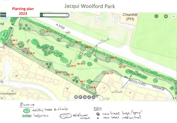 Diagram of Jacqui Woolford Memorial Park