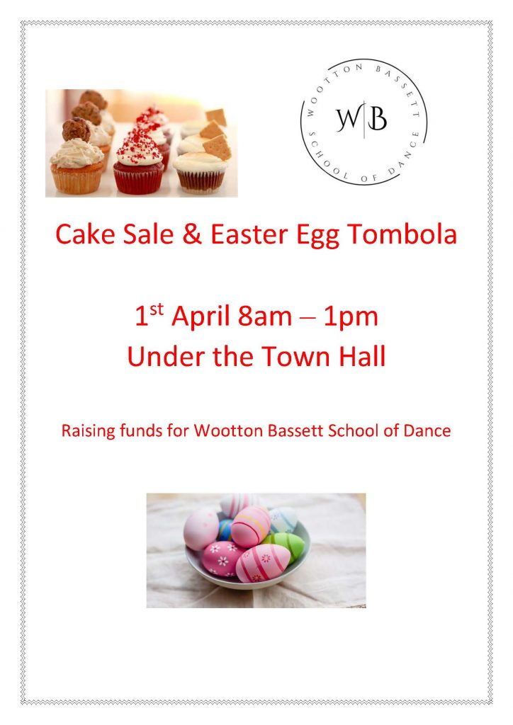 Wootton Basset Dance Cake Sale Poster 1st April 2023