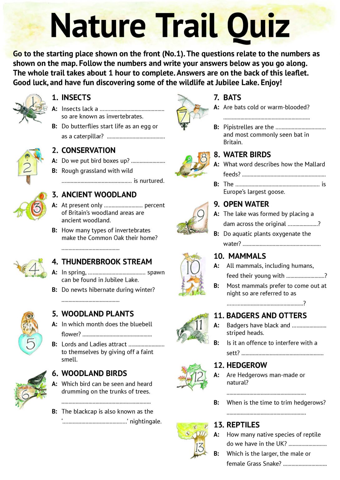 Jubilee Lake Nature Trail Royal Wootton Bassett Town Council