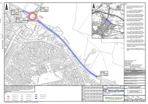 Map of the site where Wiltshire Council planned carriageway work will be undertaken