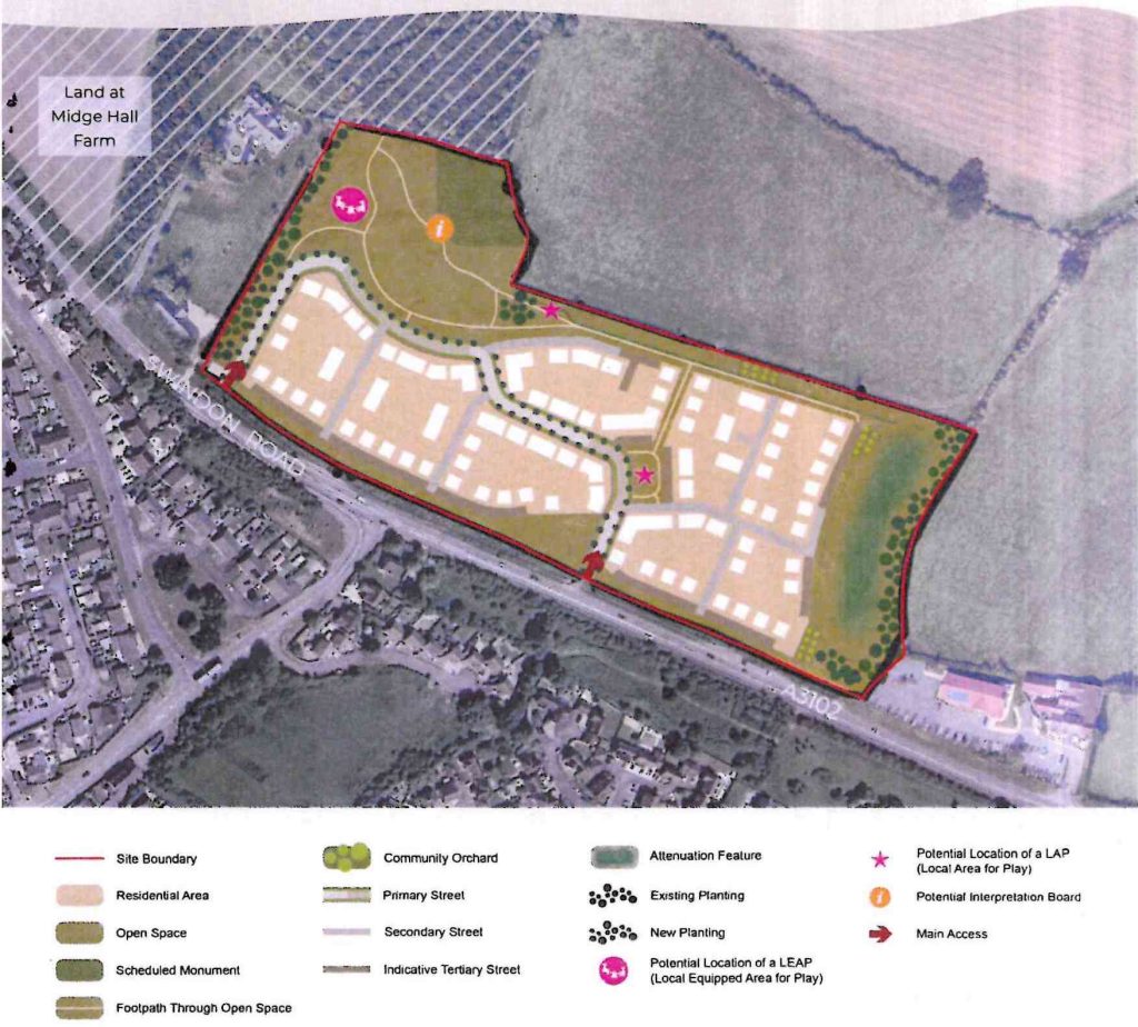 Illustrative Plan of proposed development at Land North of Swindon Road