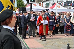 Photo of Royal Wootton Bassett Mayor, Councillor Steve Bucknell speech on the day