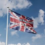Photo of a VJ Day 80 Anniversary flag flying