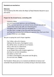 Armed Forces Day Order of Service page 2