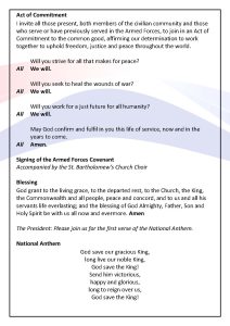 Armed Forces Day Order of Service Page 3